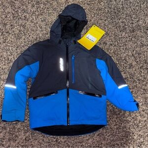 NEW Ski Doo BRP Jacket PARTICLE JACKET TEEN Logo Winter Insulated size 7 Blue